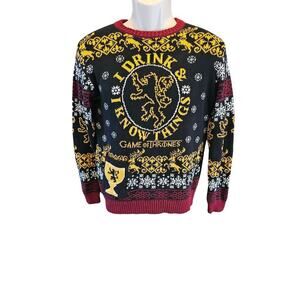 NWT game of thrones GOT ugly sweater Christmas holiday drinking Small unisex NEW